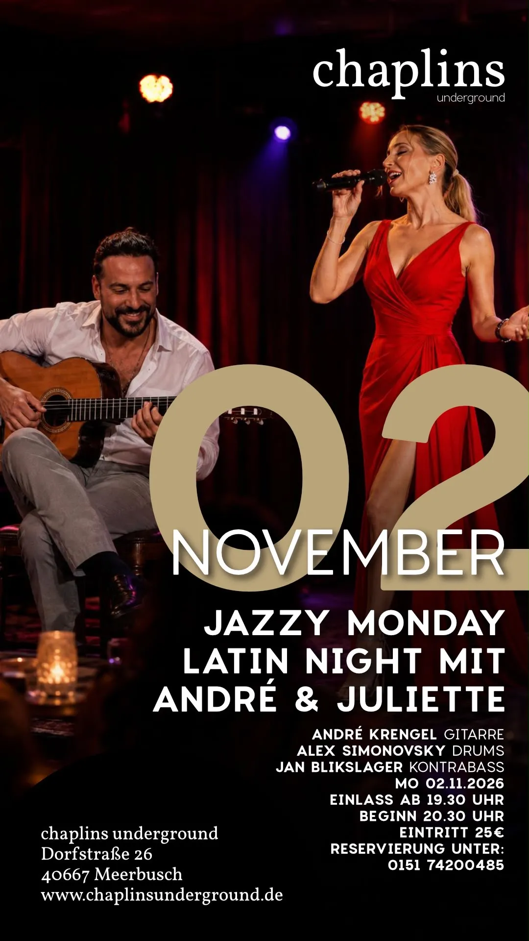 Ankündigung: Jazzy Monday: Latin Night mit André & Juliette
