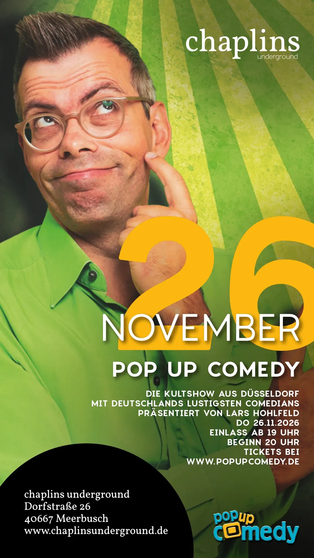 Ankündigung: Pop up Comedy
