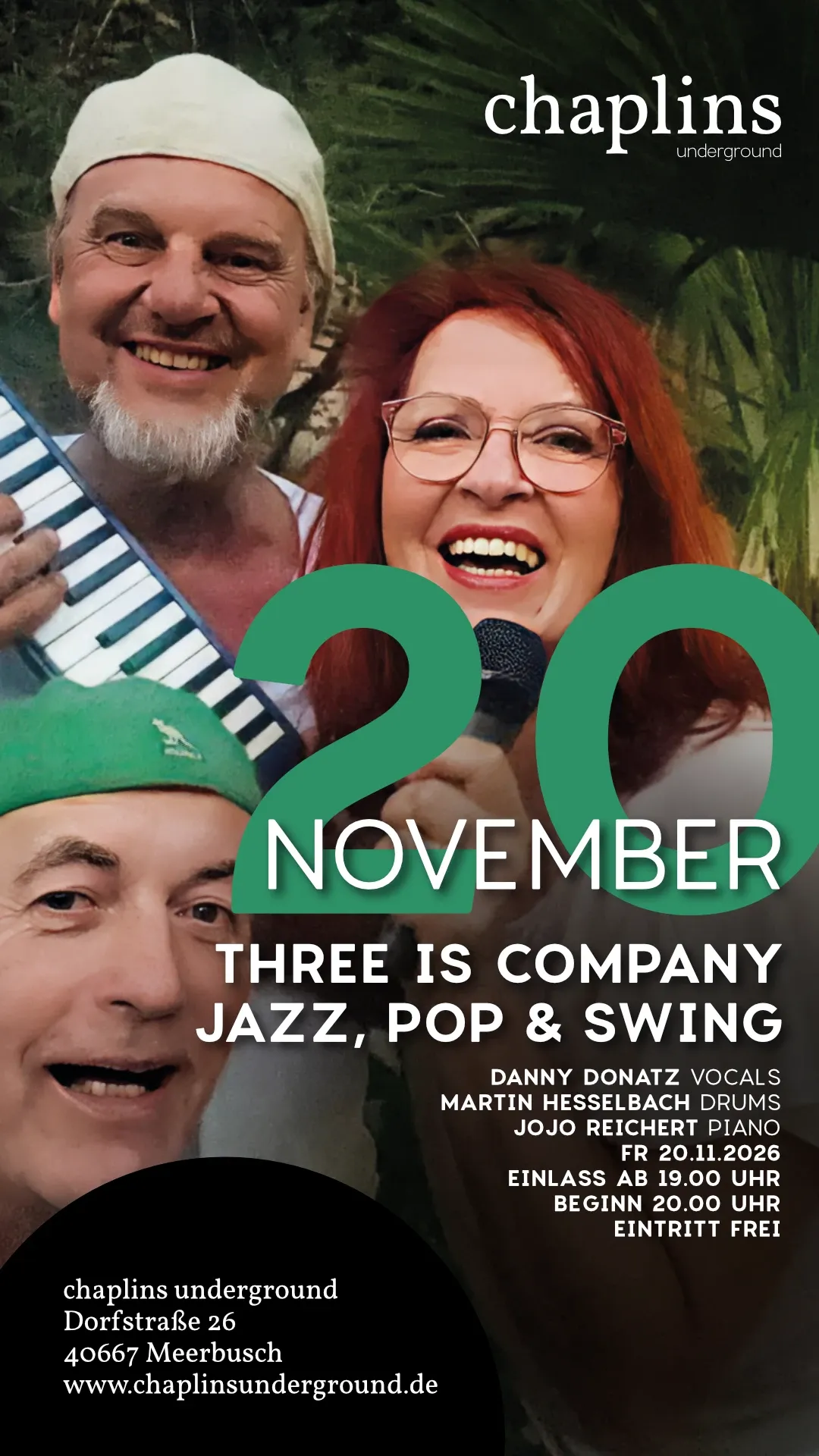 Ankündigung: Three is Company: Jazz, Pop & Swing